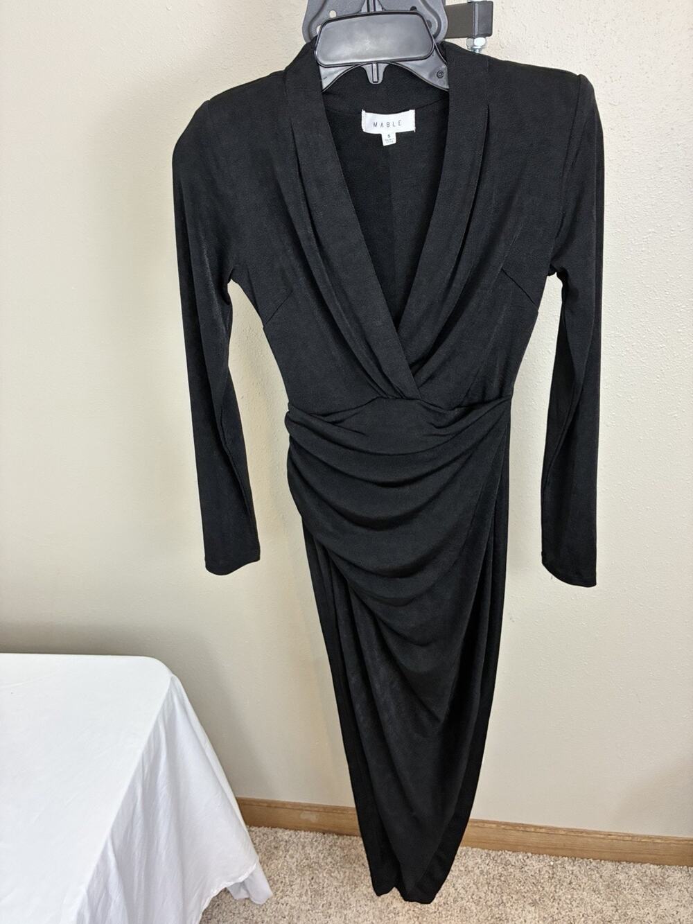 Mable Womens S Dress Black Long Sleeve Formal Sexy Boho